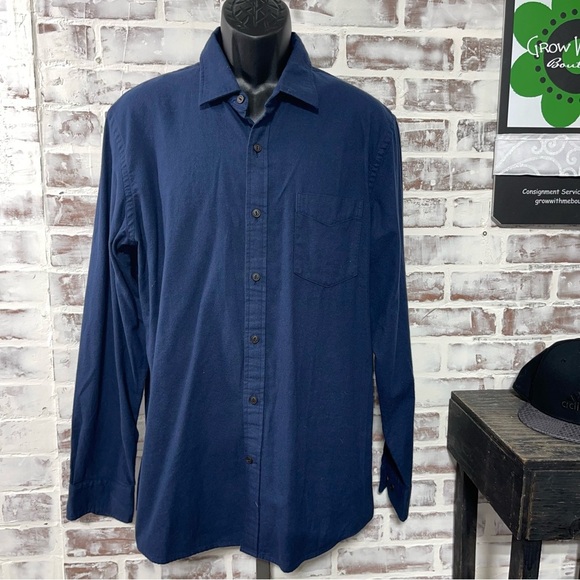 Goodthreads Blue Casual Button Down Shirt with slim Fit - Picture 1 of 6